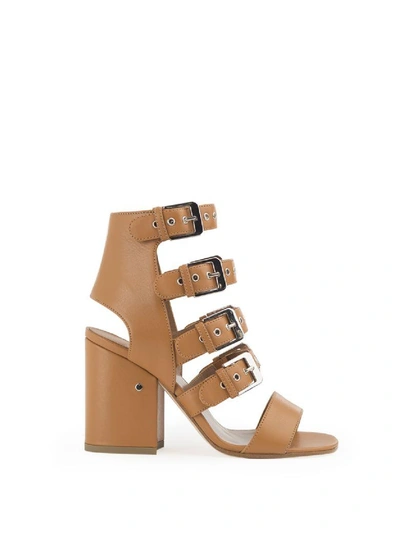 Shop Laurence Dacade Kloe Buckled Leather Sandals In Cuoio