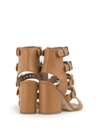 Shop Laurence Dacade Kloe Buckled Leather Sandals In Cuoio
