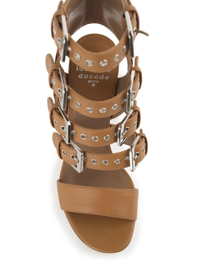 Shop Laurence Dacade Kloe Buckled Leather Sandals In Cuoio