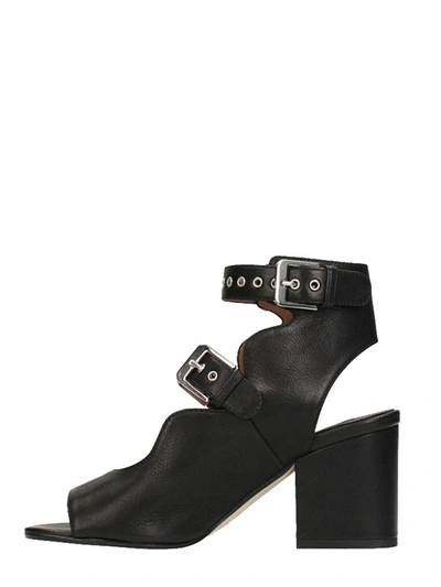 Shop Laurence Dacade Noe Studs Black Leather Sandals