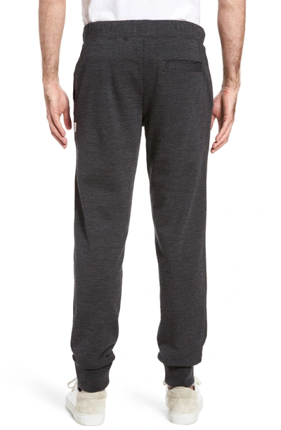Shop Ugg Merino Wool Fleece Jogger Pants In Charcoal