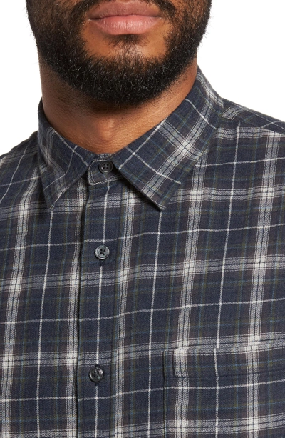 Shop Vince Plaid Double Face Sport Shirt In New Coastal