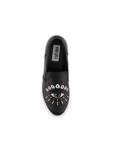 Shop Kenzo Eye Slip On In Black