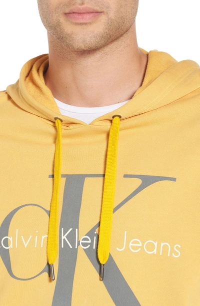 Shop Calvin Klein Jeans Est.1978 Pop Color Hoodie In Spectra Yellow
