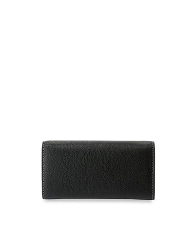 Shop Chloé Marcie Continental Flap Wallet, Black