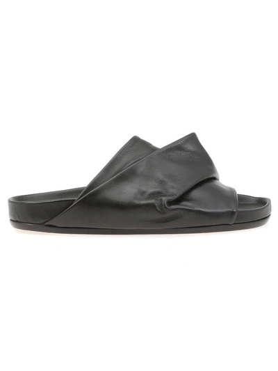 Shop Rick Owens Leather Sandal In Black