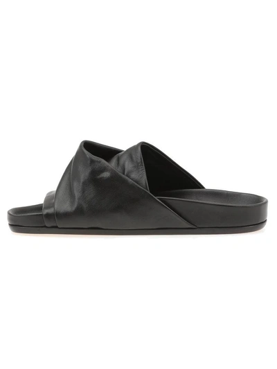 Shop Rick Owens Leather Sandal In Black