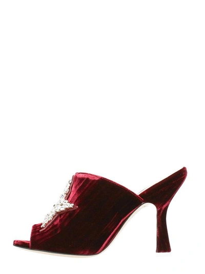 Shop Attico Debby Mules In Bordeaux