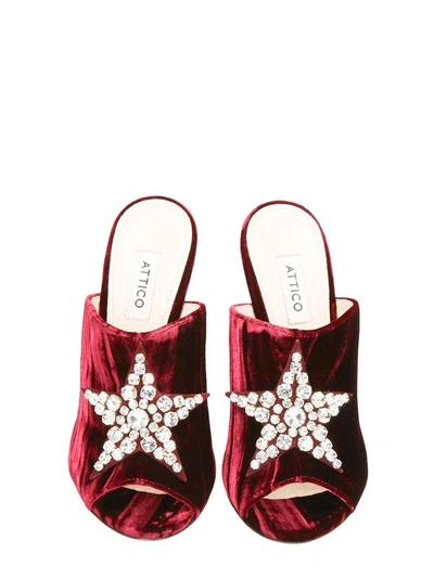 Shop Attico Debby Mules In Bordeaux