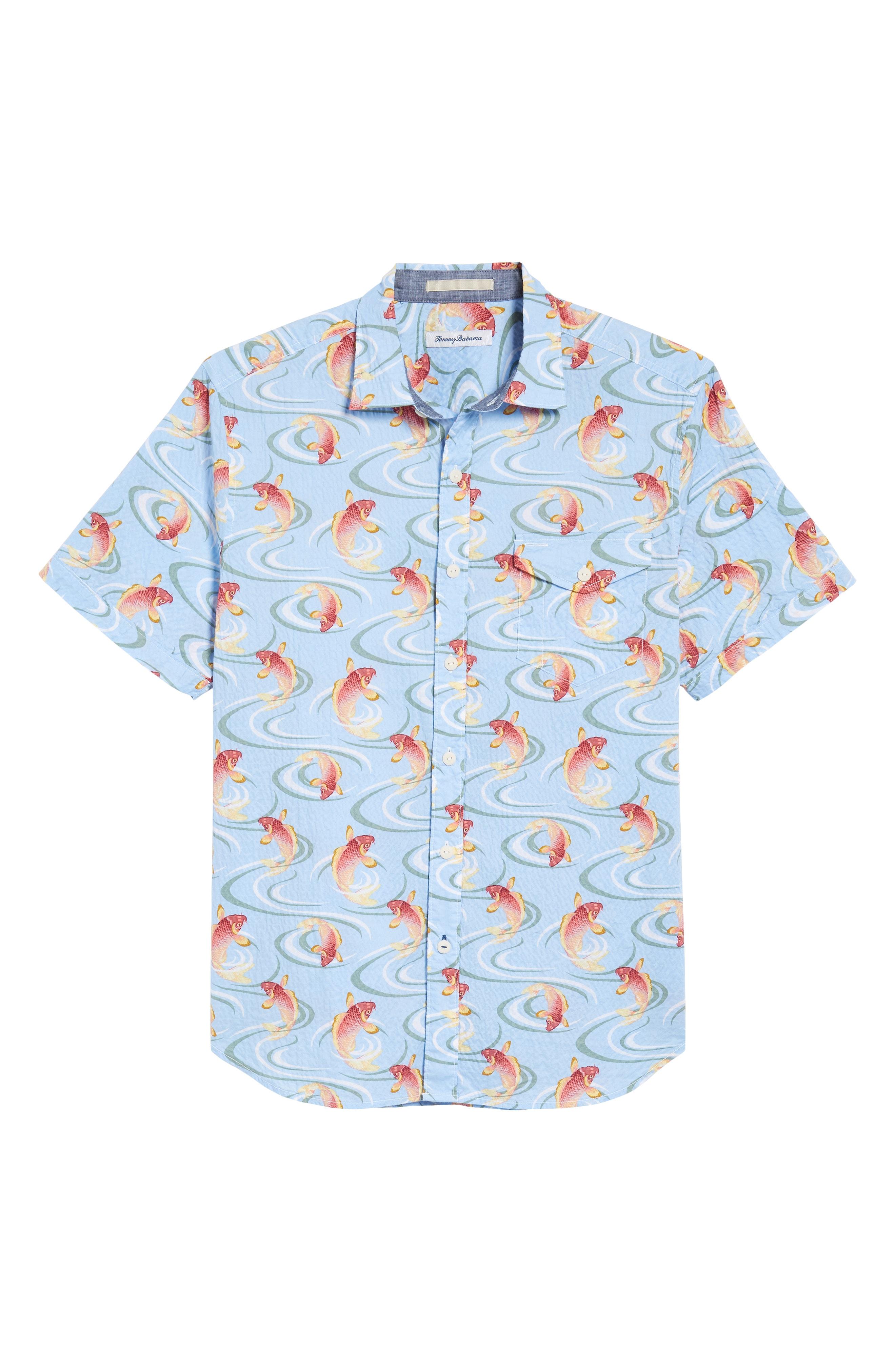 Tommy Bahama The Kois Of Summer Regular Fit Camp Shirt In Light Sky ...
