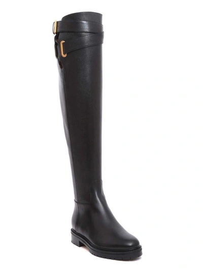 Shop Valentino Over-the-knee Boots In Nero