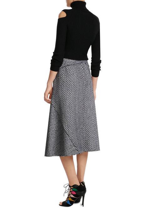 Joseph Midi Skirt With Wool In Black | ModeSens