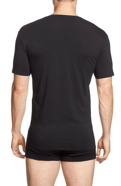 Shop Calvin Klein 2-pack Stretch Cotton T-shirt In Black