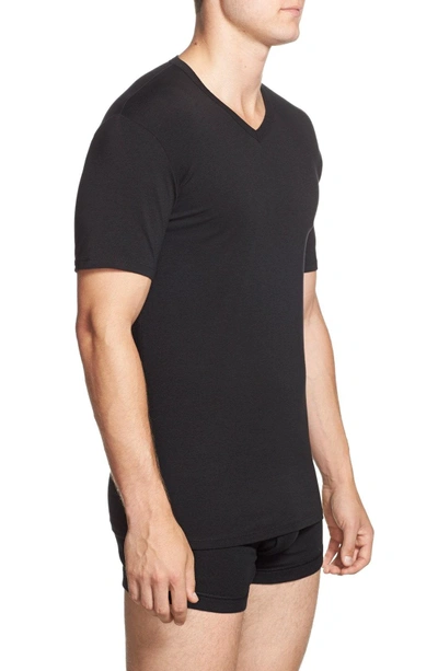 Shop Calvin Klein 2-pack Stretch Cotton T-shirt In Black