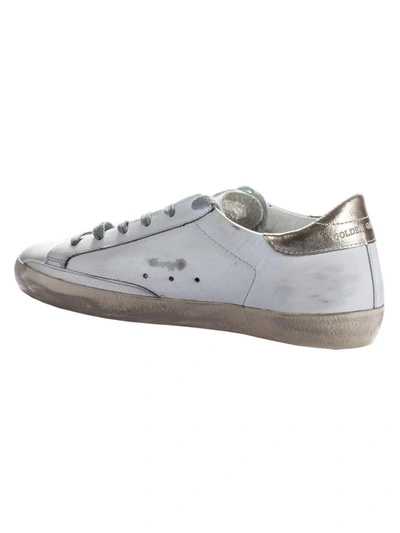 Shop Golden Goose Superstar Sneakers In White-green