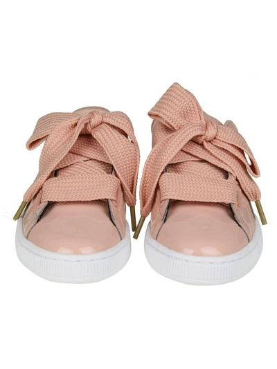 Shop Puma Sneakers "basket Heart" In Pink Patent