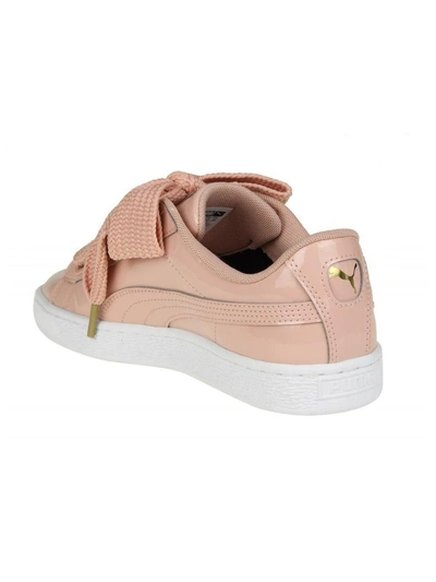 Shop Puma Sneakers "basket Heart" In Pink Patent