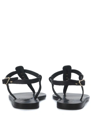 Shop Ancient Greek Sandals Lito Leather Sandal In Nero