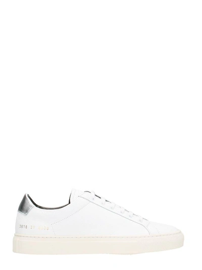 Shop Common Projects Achille Retro Low White Leather Sneakers