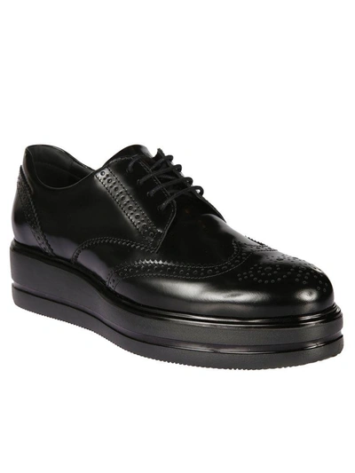 Shop Hogan Francesina H323 Derby Shoes In Black