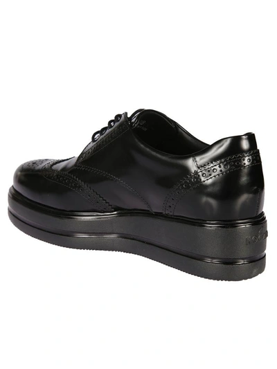 Shop Hogan Francesina H323 Derby Shoes In Black