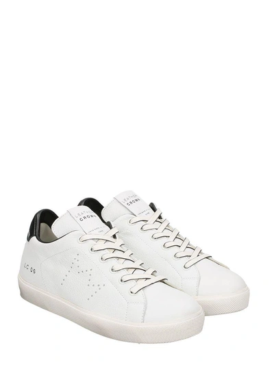 Shop Leather Crown Low Lc06 White Leather Sneakers
