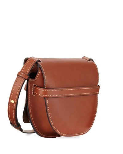 Shop Loewe Gate Small Calf Shoulder Bag In Brown