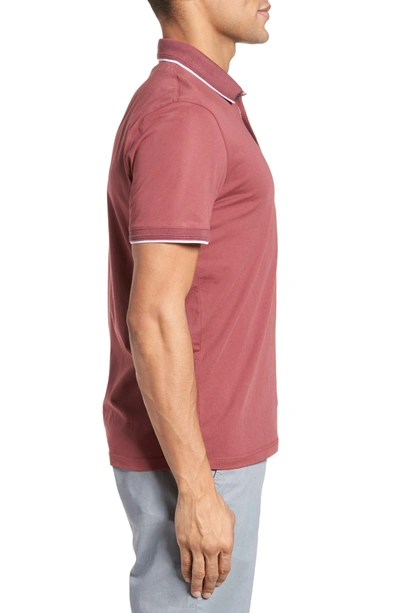 Shop Ted Baker Derry Modern Slim Fit Polo In Deep Pink