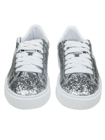 Shop Puma Sneakers Basket Platform Glitter
