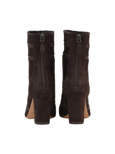 Shop Alexandre Birman 7cm Suede Boots In Brown
