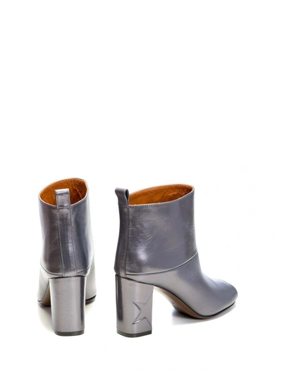 Shop Golden Goose Leonore Ankle-boots In Acciaio Laminato