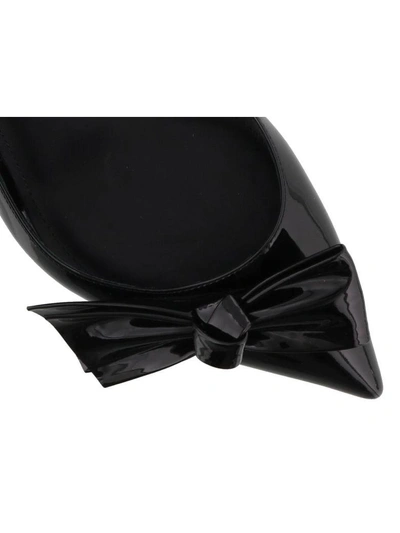 Shop Ferragamo Slingback Decollete With Flower Heel Detail In Black