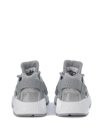 Shop Nike Air Huarache Silver Sneaker In Argento