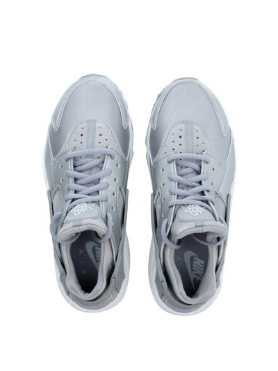 Shop Nike Air Huarache Silver Sneaker In Argento