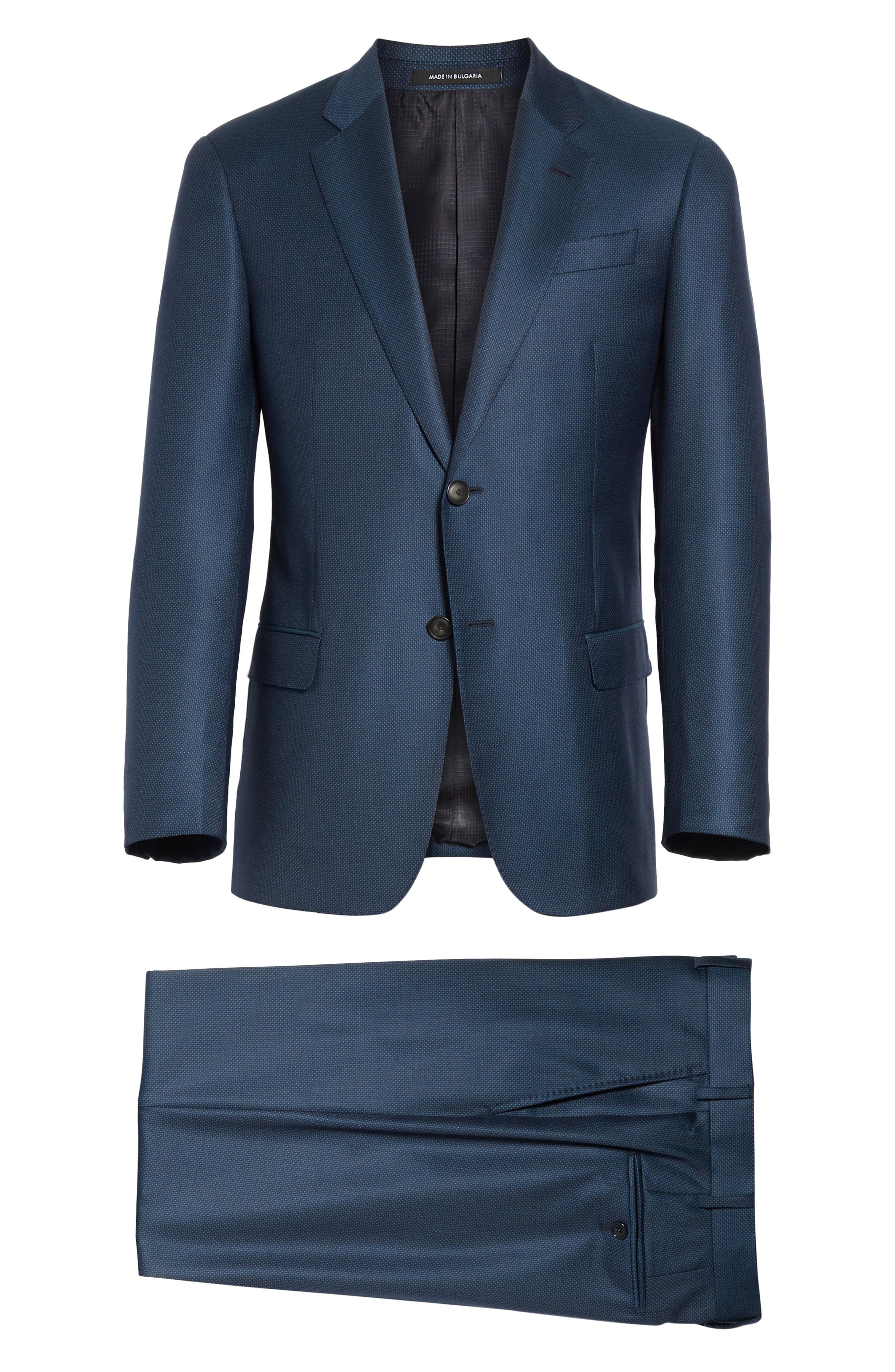 Emporio Armani G-line Trim Fit Solid Wool Suit In Blue | ModeSens