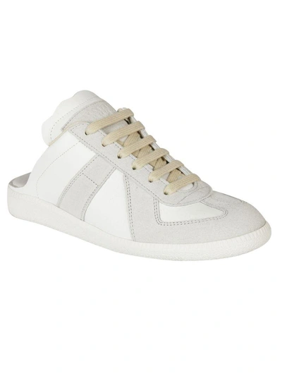 Shop Maison Margiela Backless Sneakers In White-grey