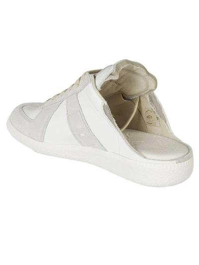 Shop Maison Margiela Backless Sneakers In White-grey