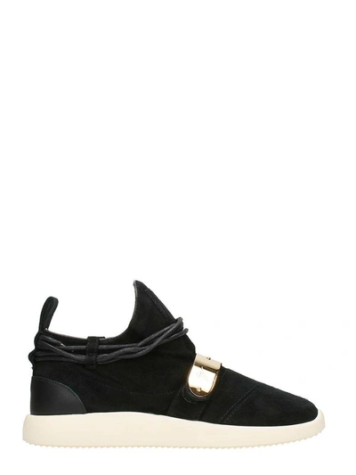 Shop Giuseppe Zanotti Mid Top Hayden Sneakers In Black