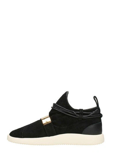 Shop Giuseppe Zanotti Mid Top Hayden Sneakers In Black