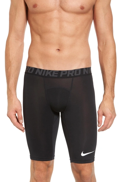 Shop Nike Pro Compression Shorts In Black/ Anthracite/ White