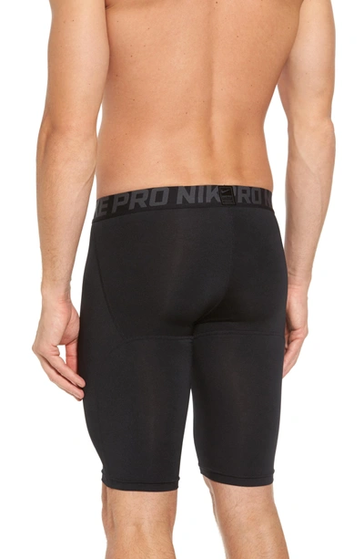 Shop Nike Pro Compression Shorts In Black/ Anthracite/ White