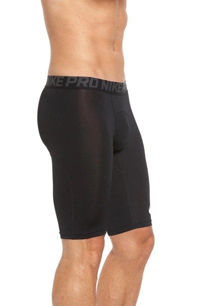 Shop Nike Pro Compression Shorts In Black/ Anthracite/ White