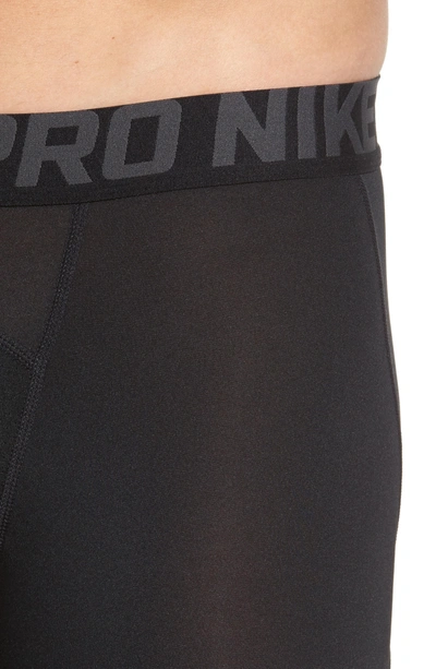 Shop Nike Pro Compression Shorts In Black/ Anthracite/ White