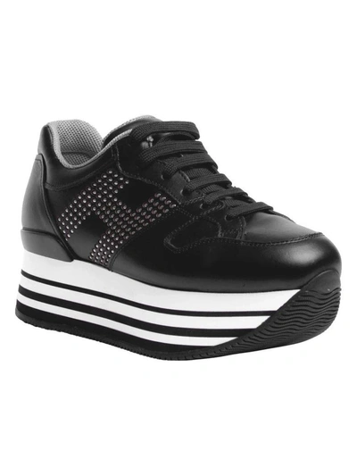 Shop Hogan H283 Sneakers In Black