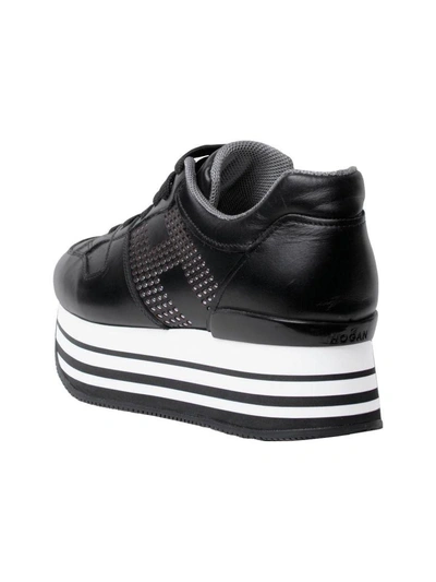 Shop Hogan H283 Sneakers In Black