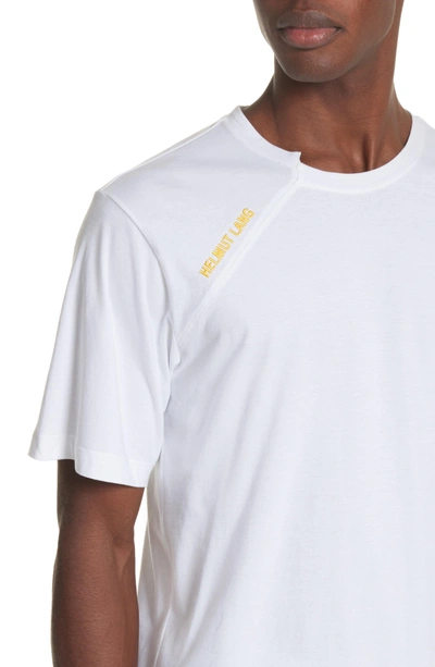Shop Helmut Lang Cut Neck T-shirt In White
