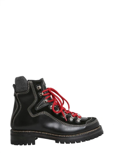 Shop Dsquared2 Canada Hiking Boots In Nero