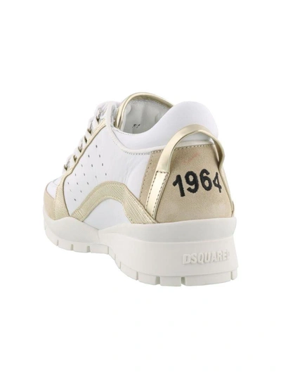 Shop Dsquared2 551 Sneaker In White Gold