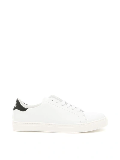 Shop Anya Hindmarch Eyes Nappa Sneakers In White-blackbianco