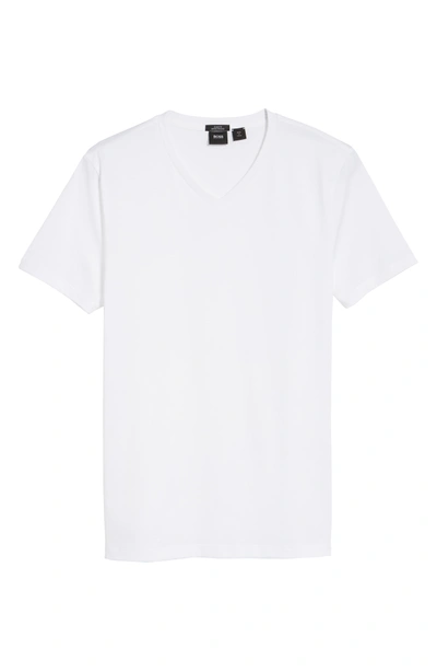 Shop Hugo Boss V-neck T-shirt In White